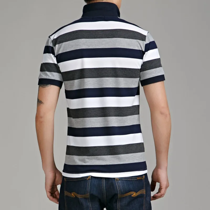 England Style Striped Nice Brand Fashion Polo Shirts Short Sleeve Men Summer Cotton Breathable Tops Tee ASIAN SIZE M-5XL