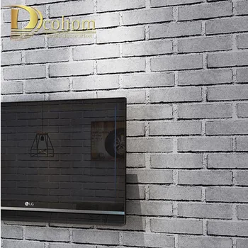 

Vintage Imitation Brick 3D Wallpaper Roll Bar Restaurant Cafe Wall Paper Background Decoration Retro Red White Stone Wall Decals