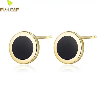 

Flyleaf Simple High Quality 14k Gold 100% 925 Sterling Silver Stud Earrings For Women Tiny Fine Earings Fashion Jewelry Men