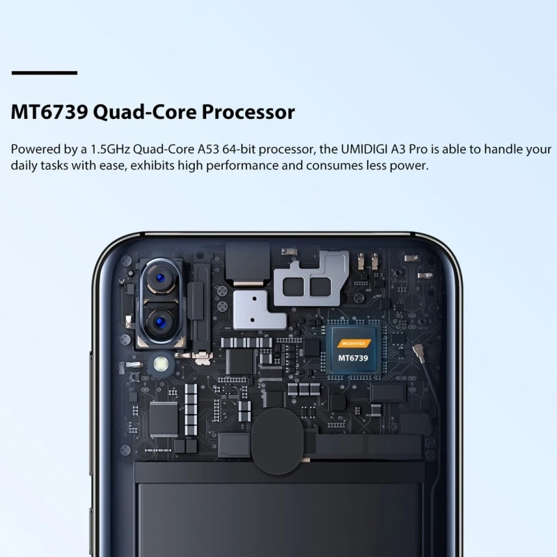 UMIDIGI A3 Pro Global Dual 4G смартфон 5,7 ''2.5D полный экран 3 ГБ+ 32 ГБ Android 8,1 MTK6739 четырехъядерный мобильный телефон 12 Мп+ 5 МП
