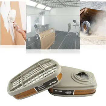 

2PCS 6001CN Filter Gas Box Anti Chemical Organic Gas Paint Benz Vapors Respiratory Cartridge for 6200 Protective Mask