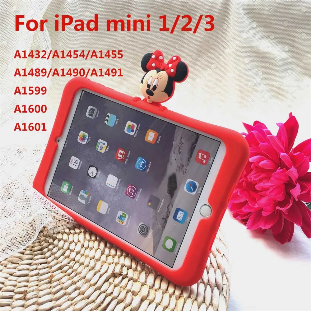 Микки и Минни Маус чехол s для iPad Air 1 2 pro 10,5 9,7 для iPad pro 11 мини на возраст 3, 4, 5, мягкая подставка чехол для iPad 10,2 - Цвет: for ipad mini 1 2 3