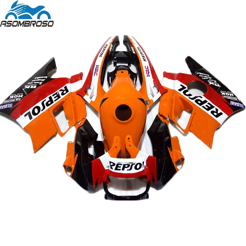 

Best Sale Motorcycle Fairing kits for Honda CBR600 F2 1991 1992 1993 1994 orange black fairings set cbr600 f2 91 92 93 94 SX37