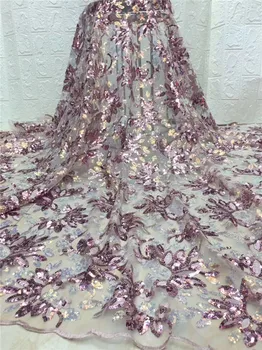 

High class party dress net material French tulle lace fabric with sequinsbDN888(5yards/lot)