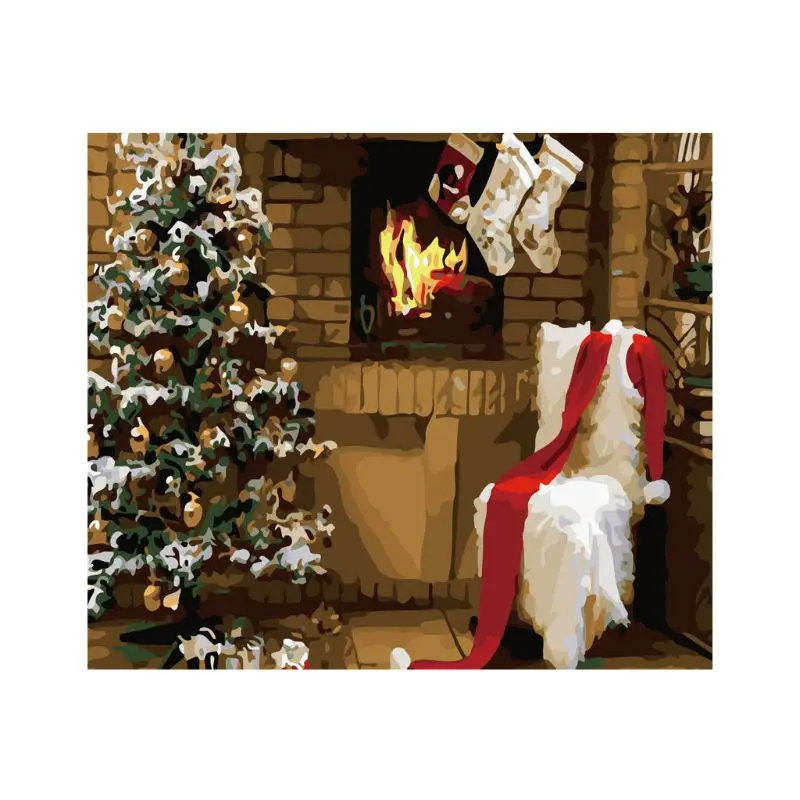 5AC102084 Decorative painting Santa Claus/Snowman/Elk Ornaments Christmas Decorations Paint for Home New Year Noel Decor Navidad - Цвет: 5AC102084