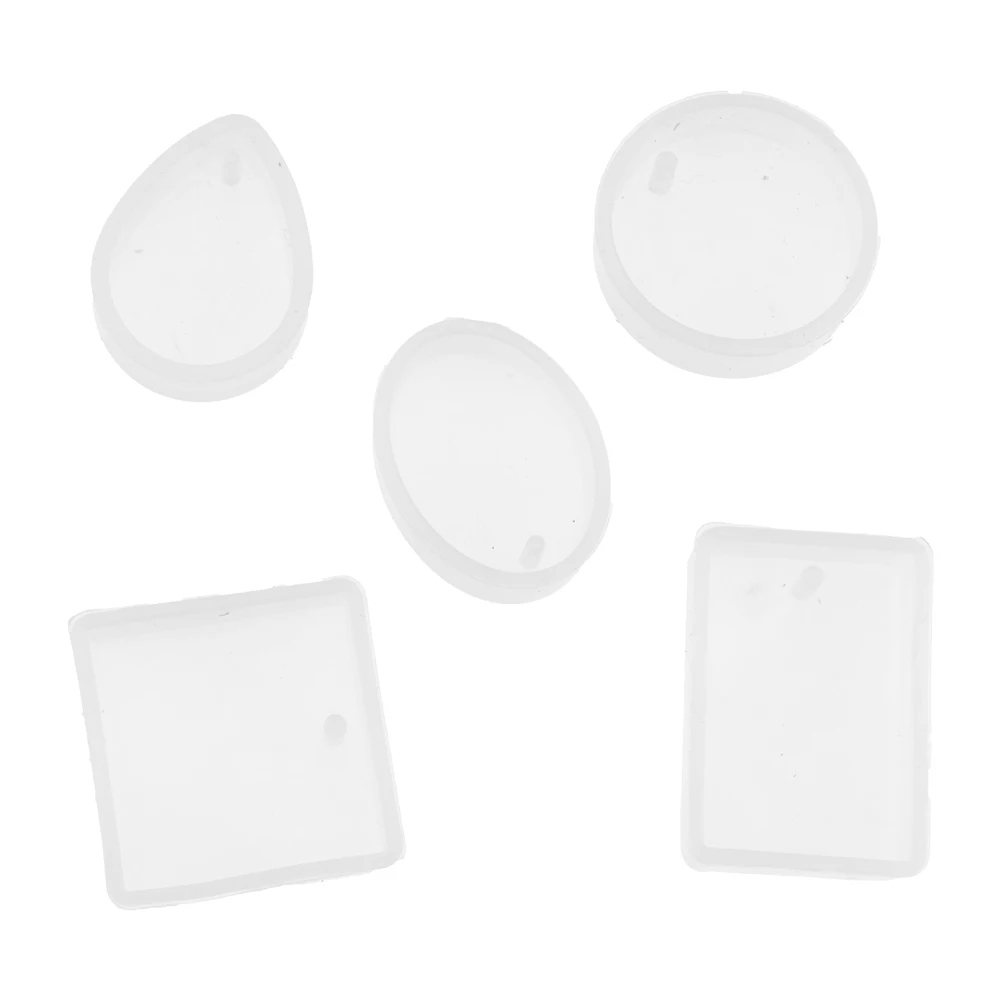 

Crystal Mold Water Drop Making Mould Earrings Pendant Jewelry For using and cleaning Silicone 5Pcs/Set practical
