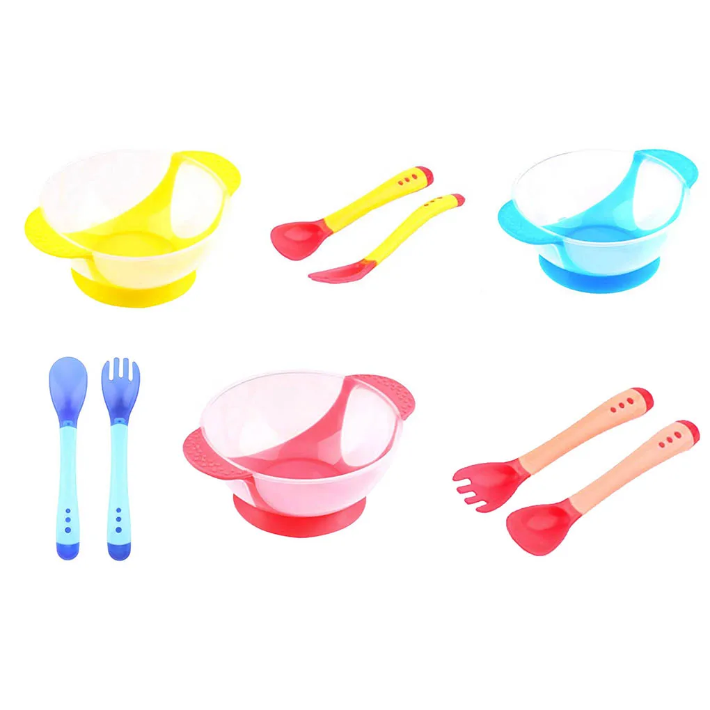 Посуда для маленьких детей пластиковые детские ложки вилки чаша инструмент