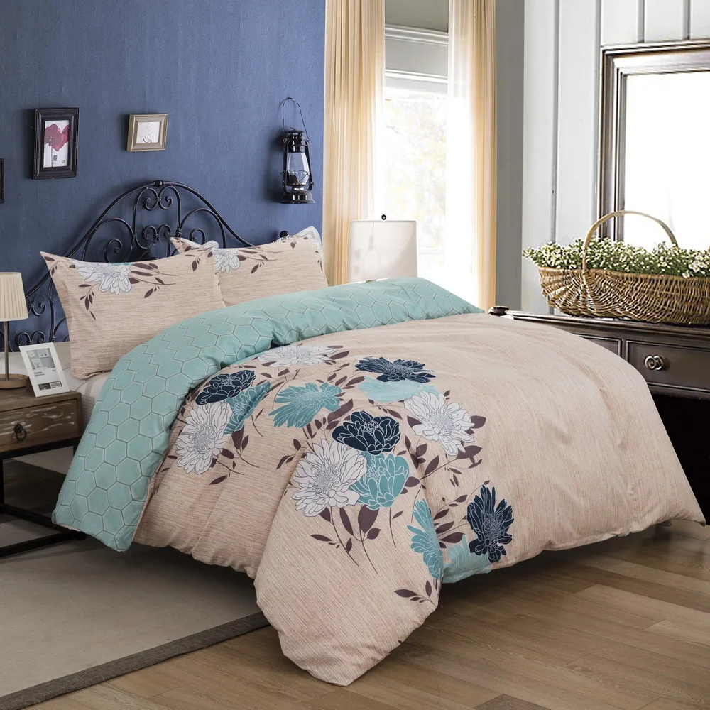 Роскошный мягкий комплект постельного белья из микрофибры с цветочным рисунком, домашний теплый комплект постельного белья, набор