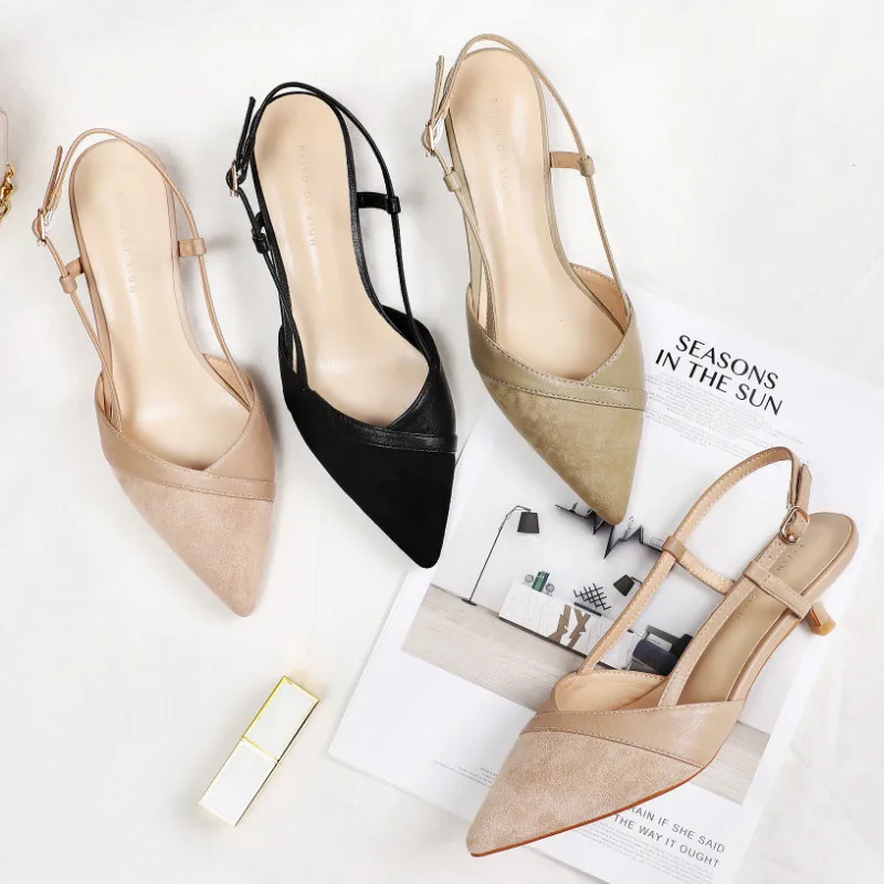 Женские туфли лодочки из искусственной замши на тонком высоком каблуке|Туфли| |