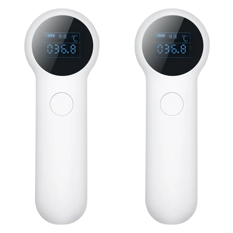 

2 Pieces LED Full Screen Smart Body Thermometer Instant Measure Infrared Digital Temperature Meter for Baby Kids Adult