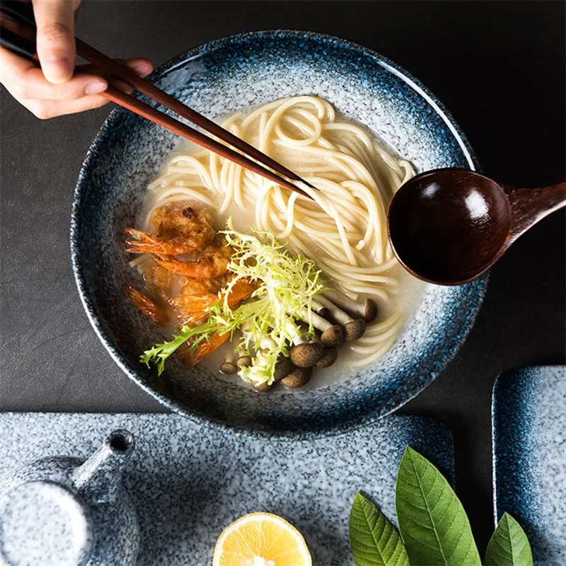 Творческий японский стиль Ramen миска для лапши Большая керамическая салата