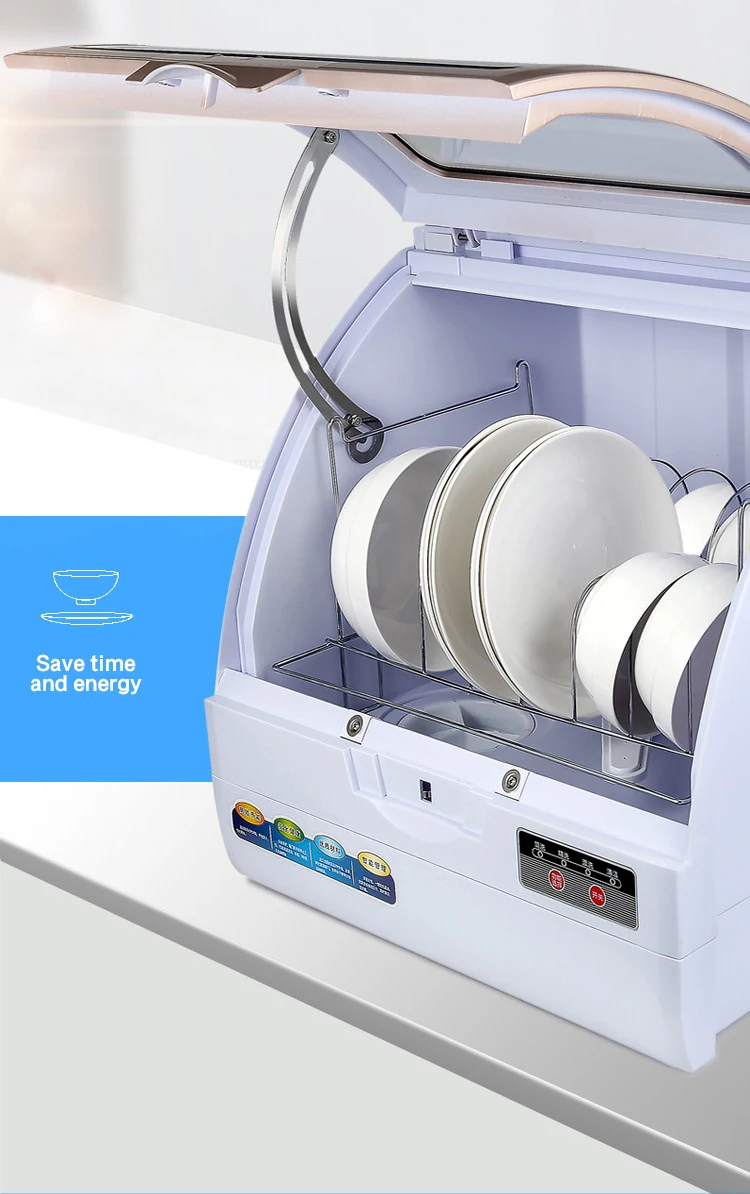 YUEWO 800 Вт автоматическая домашняя Настольная мини-посудомоечная машина с высокой температурой стерилизация интеллектуальная посудомоечная машина