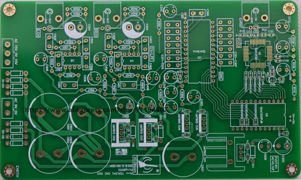 HiFi аудио OS3 SAA7220P/B+ TDA1541 DAC декодер печатной платы