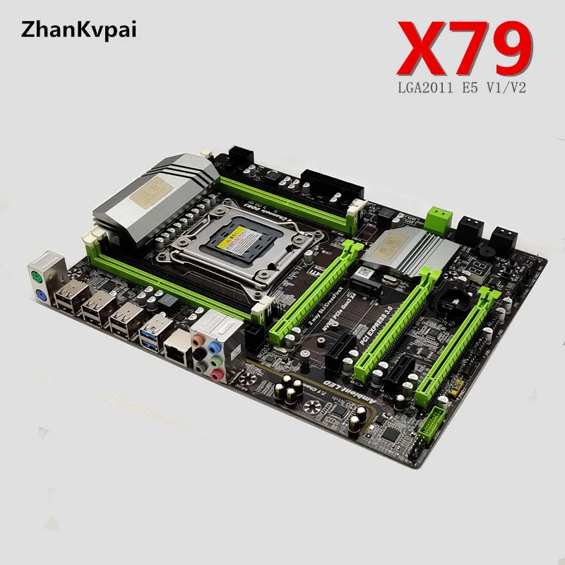 ZhanKvpai X79-PLUS игровая Материнская плата intel LGA 2011 ATX USB3.0 SATA3.0 поддержка 4x16 Гб 64 Гб памяти