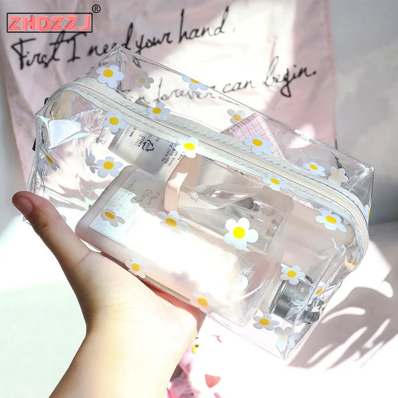 

Waterproof Transparent Cosmetic Cute Bags Storage Pouch Makeup Organizer Approved Clear Case 2020 Toiletry Bag PVC Zipper Travel