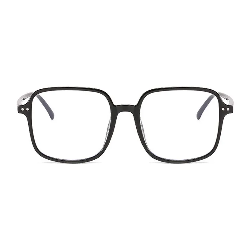 Женские очки, анти-синий светильник, плоские зеркальные очки, корейский стиль, квадратная оправа, очки, модные дикие простые очки - Цвет оправы: A