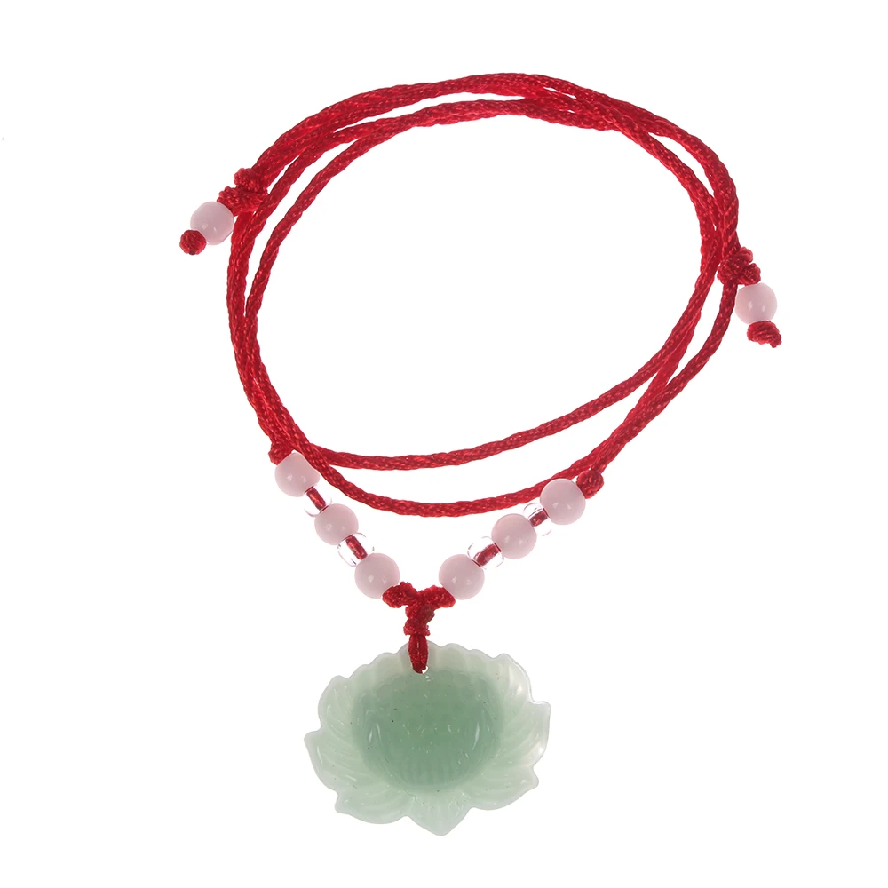 Подвеска в виде натурального зеленого лотоса из снега модное ожерелье форме