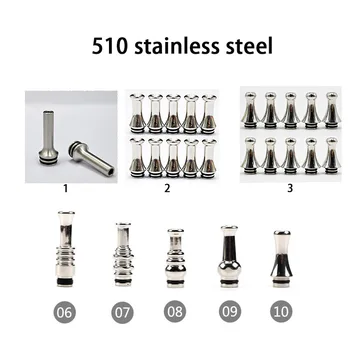 

510 MTL Drip Tip Stainless Steel Mouthpiece for QP DESIGN GATA RTA/Wotofo STNG MTL RDA/Vapefly Brunhilde MTL RTA