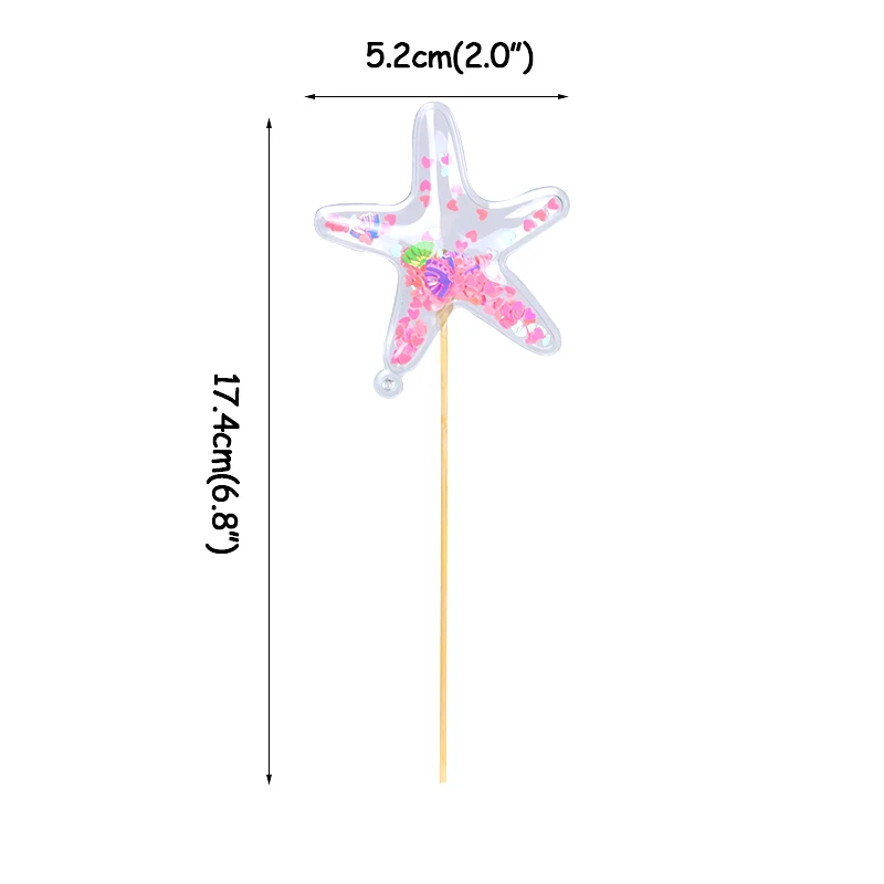 3 шт. блестящая сказочная Топпер для торта конфетти Звезда Любовь Корона облако Морская звезда блестящие украшения для капкейков Русалка День Рождения Вечеринка Свадебный декор - Цвет: Style D