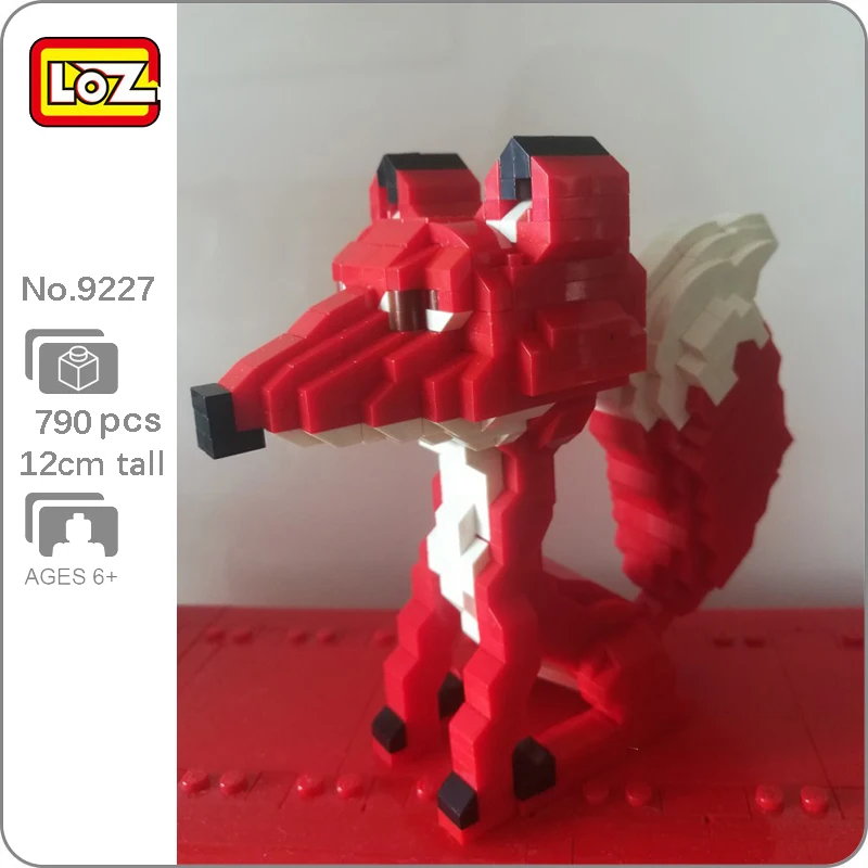 LOZ 9227 фигурки животных из мультфильма Красная Лиса 3D модель 790 шт. сделай сам