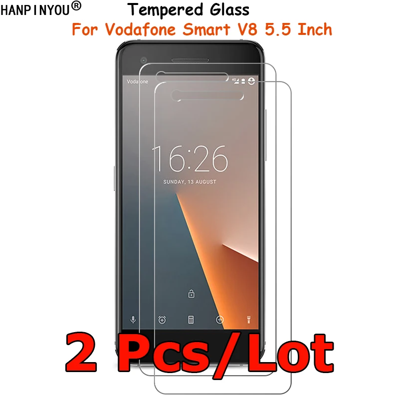 Pellicola Protettiva In Vetro Temperato 9H Per Vodafone Smart V8 – 2 Pezzi, HD, Antigraffio - 2