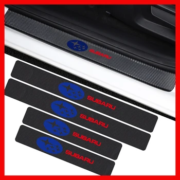 

4PCS Carbon Fiber Car Door Sill Scuff Guard Protector Sticker For SUBARU LEGACY Forester Outback Impreza Ascent WRC BRZ XV WRX