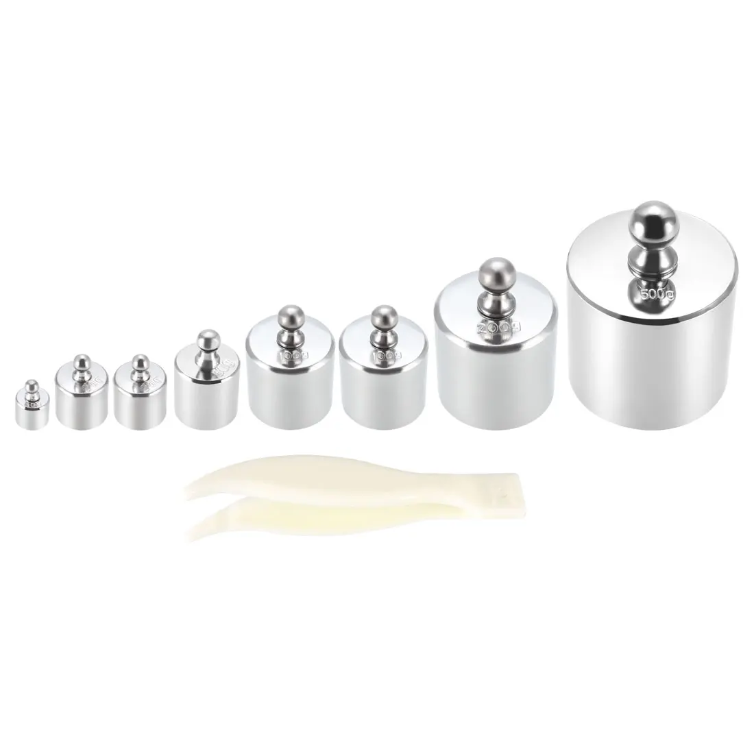 

10g 20g 50g 100g 200g 500g M2 Gram Calibration Weight Set Chrome Plated Steel Weights Measurement Tool for Digital Balance Scale