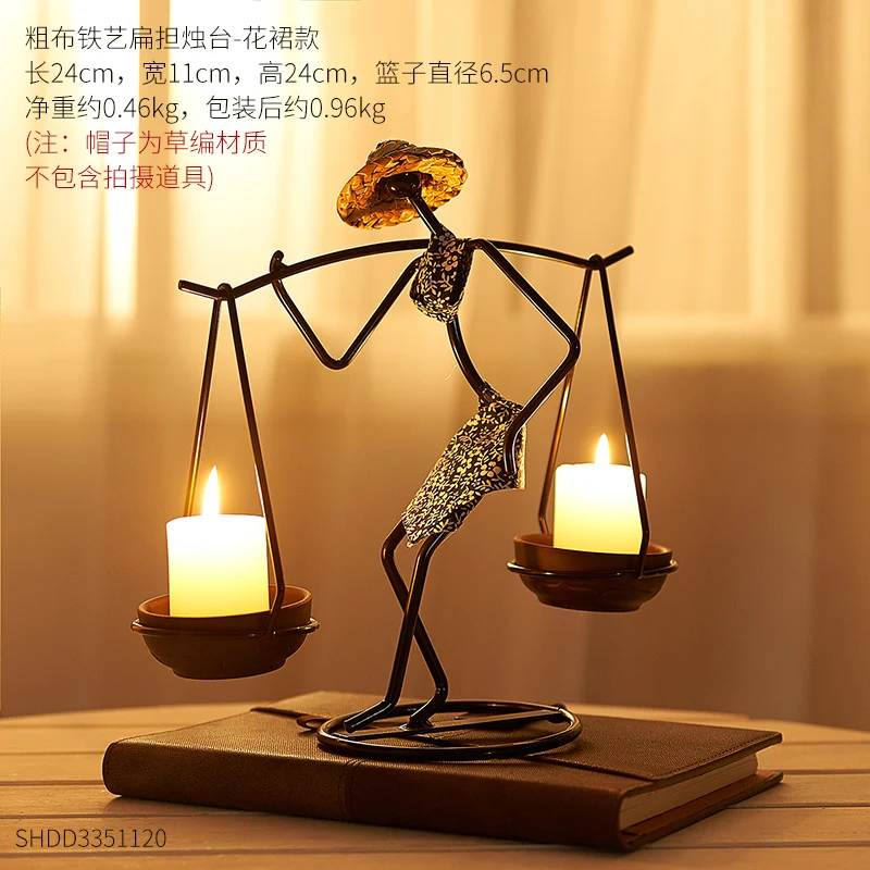 Железный Подсвечник Candelabros Кухня романтический подсвечник рождественские Halloweentbougeoir вечерние свадебные украшения дома 30ZT184 - Цвет: 4