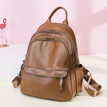 

BolsosSac Brand Women's Backpacks Luxury Pu Leather Girls School Bags 2020 Designer Women Travel Bag Ladies Women Backpack