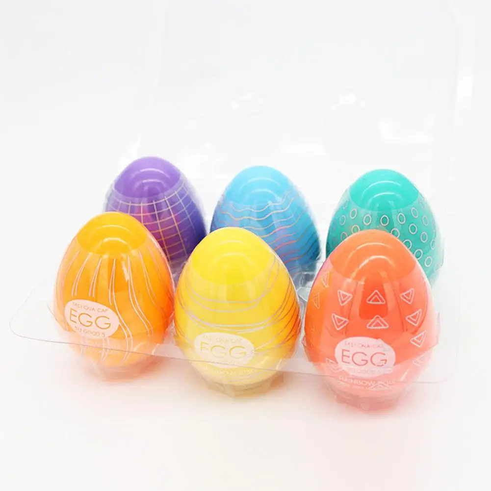 Male Masturbator Sexy Rainbow Egg Sex Toy for Men Penis Massager Pleasure Enchancing Adult Products |