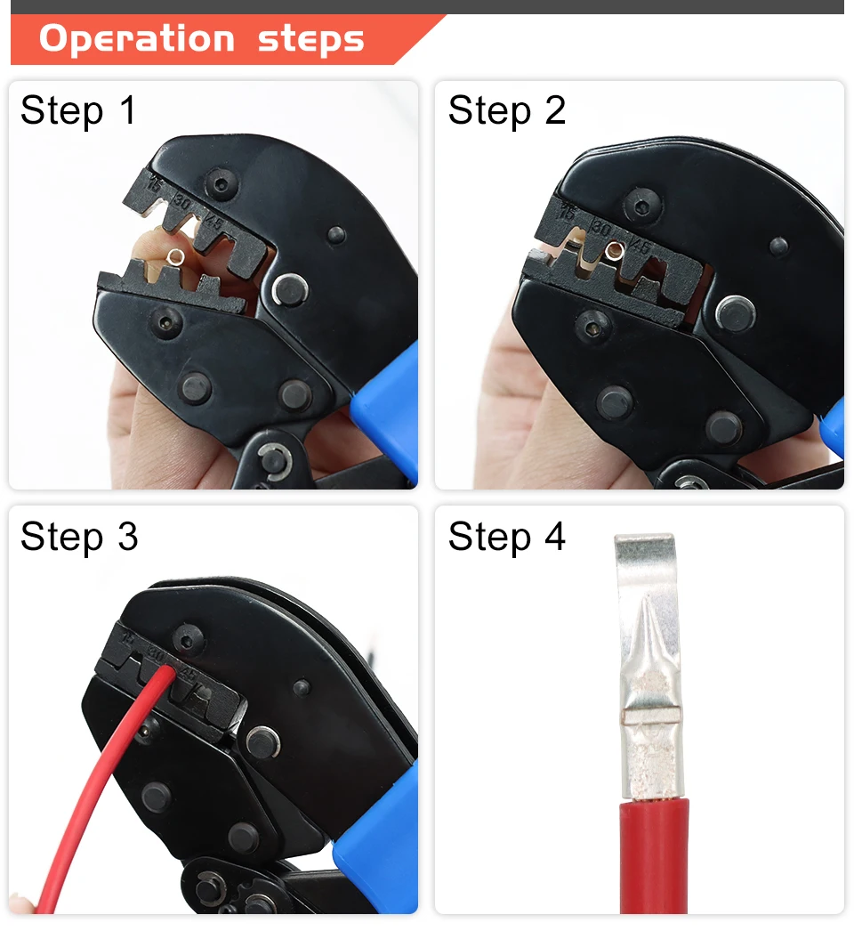 Stampo Per Crimpatrice Varie Pinza Crimpatrice Lands DL530N-DIE Per Contatti Powerpole 15/30/45A - A Cricchetto, Made In Taiwan Stampa Crimpatrice Lands - Foto 9