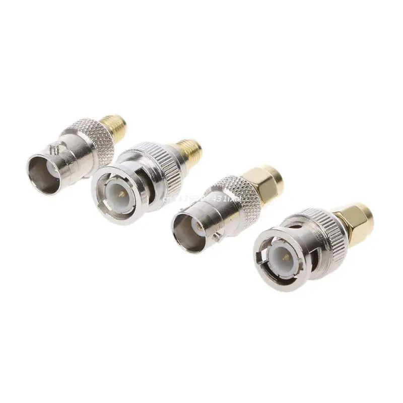 Hot 4Pcs BNC To SMA Type Male Female RF Kit Adapter Connector Test Converter Set 