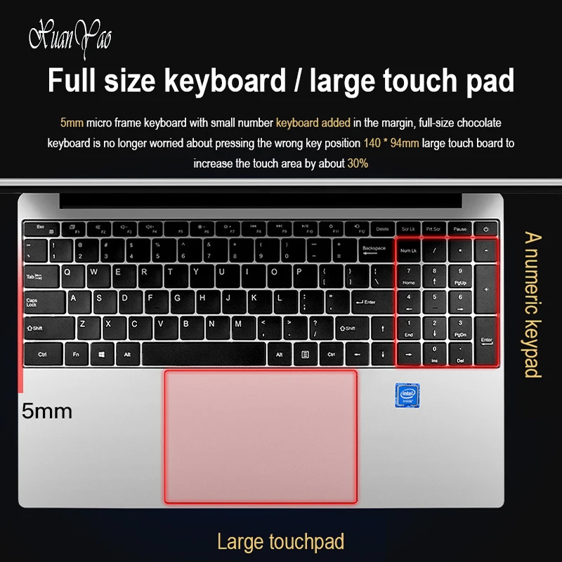 XUANYAO Laptops 15.6 inch Large Screen PC Computer