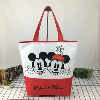 Disney плюшевый рюкзак с Микки Маусом Женская Холщовая Сумка на плечо вместительная