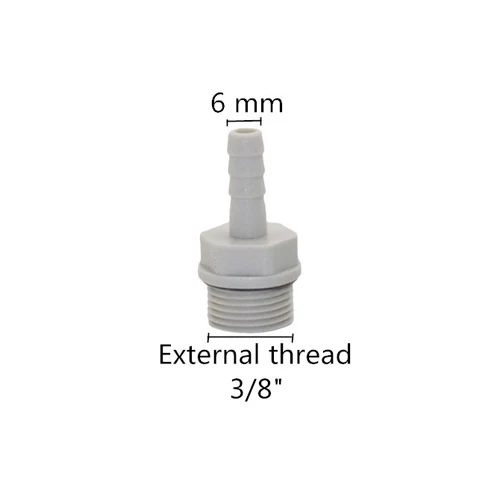 3/" BSP с наружной резьбой до 6/8/10/12 мм трубы прямой соединитель с круговой поляризацией Тип Соединительная муфта совместное Пластик трубопроводная арматура 1 шт - Цвет: Grayish white