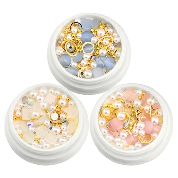 

3D Nail Art Rhinestones Kit Crystal Diamond Rhinestones and Charms Nail Decoration Flatback Gems Stones Nail Jewels Crafts