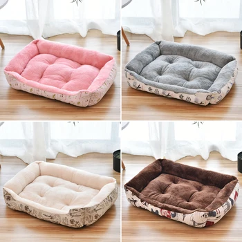 

Soft Warm Thick Short Plush Velvet Dog Bed Washable Dog For Large Dog Basket Pet Bed Kennel Dog House Velvet Mat Sofa
