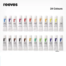 Original Reeves akwarela 24 kolory tuba pojedynczy kolor wody 10ml tuba kolor Acuarelas Pigment tanie tanio GB (pochodzenie) LOOSE 8 lat csyk00008 Wodne farby w różnych kolorach tube Papier