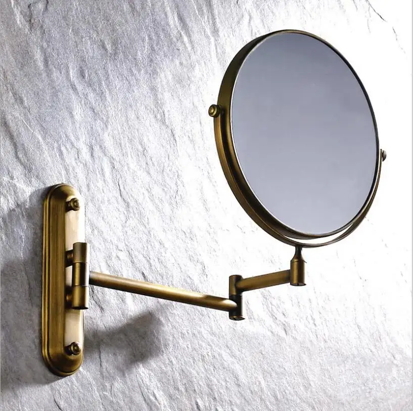 

Vidric Antique bronze/Gold/Black/Chrome brass wall makeup mirror 8 inch bathroom mirror antique decorative makeup mirrors