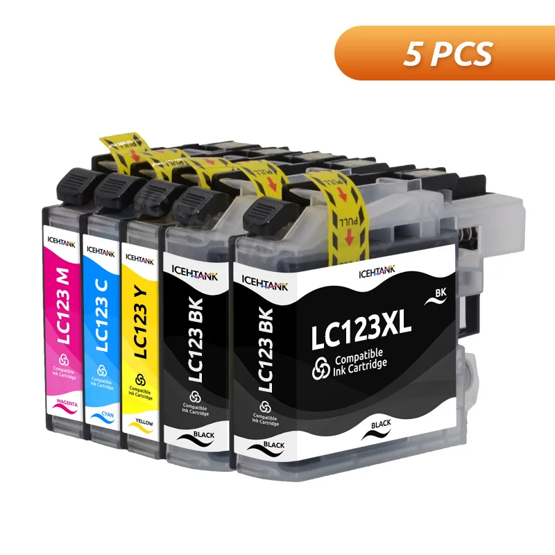 replacement ink cartridges Icehtank For Brother LC123 Ink Cartridge Compatible For MFC-J4510DW MFC-J4610DW Printer Ink Cartridge LC121 MFC-J4410DW replacement toner cartridge Ink Cartridges