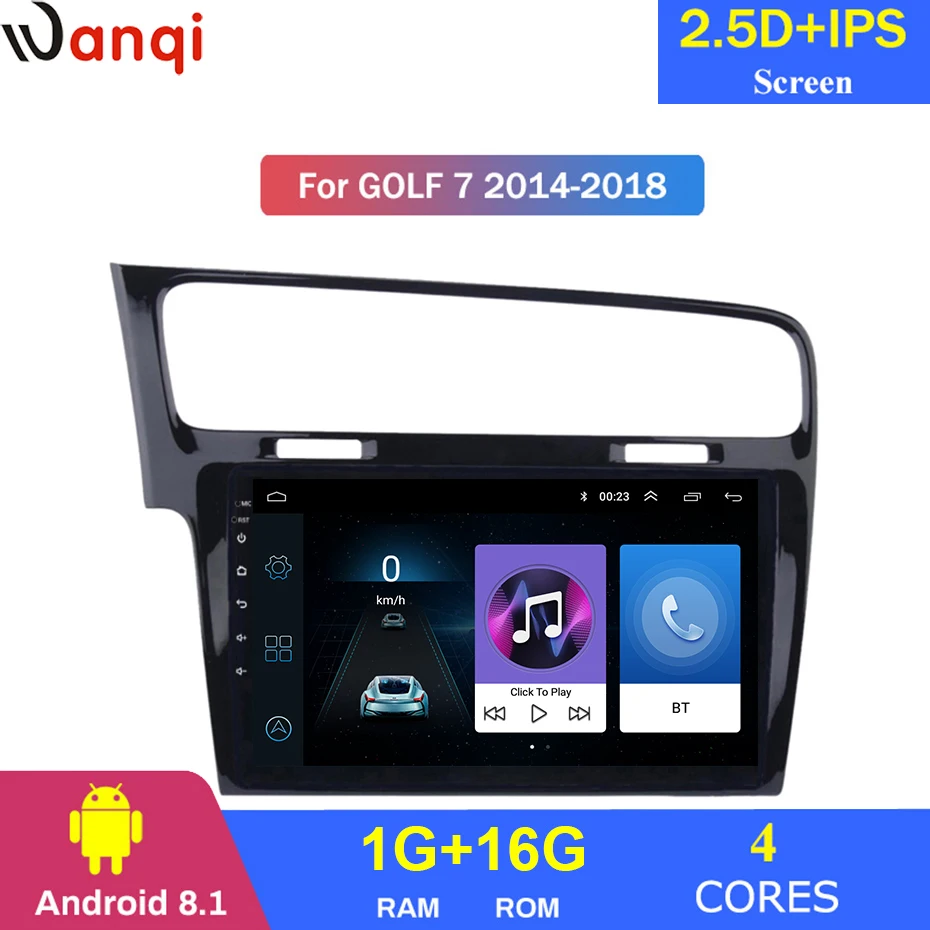Для golf 7- автомобильный Радио Мультимедиа Видео плеер навигация gps Android 8,1 аксессуары SWC BT wifi седан без dvd