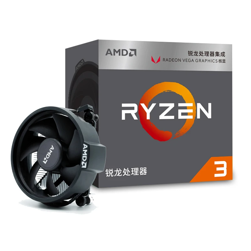 Четырехъядерный процессор AMD Ryzen 3 2200G R3 5 ГГц четырехпоточный ЦП L2 = 2M L3 4M 65 Вт Апу