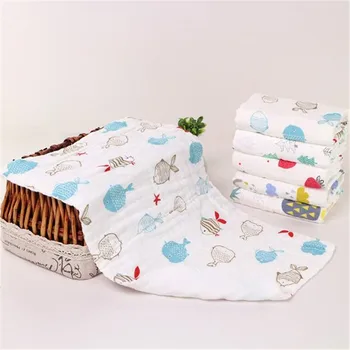 

Best Sale Cute Baby Kids Towel 6 Layers Gauze Cloth Soft Face Towel Cotton Absorbent Baby Bath Beach Towel Washcloth Toallita