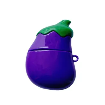 

Cute Eggplant Silicone Case Protective Cover Shell for Airpods 1/2 Bluetooth Earphones Headset Accessories