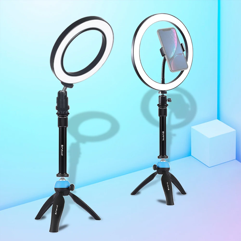 

4.6" 6.2" 10" USB LED Ring Light Dimmable Studio Photography Photo Makeup Selfie Filling Light With Tripod Mount Extension Tube