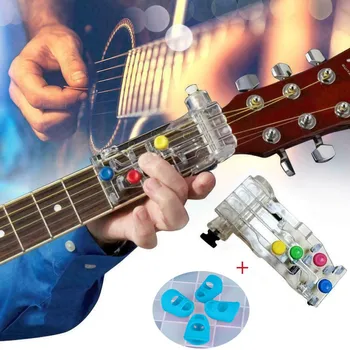 

NEW Guitar Learning System Teaching Practrice Aid ChordBuddy Lesson with 4PC Finger protector gloves Help improve your guitar JS