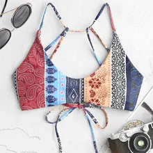 Бикини-топ с цветочным узором и Пейсли ZAFUL Boho