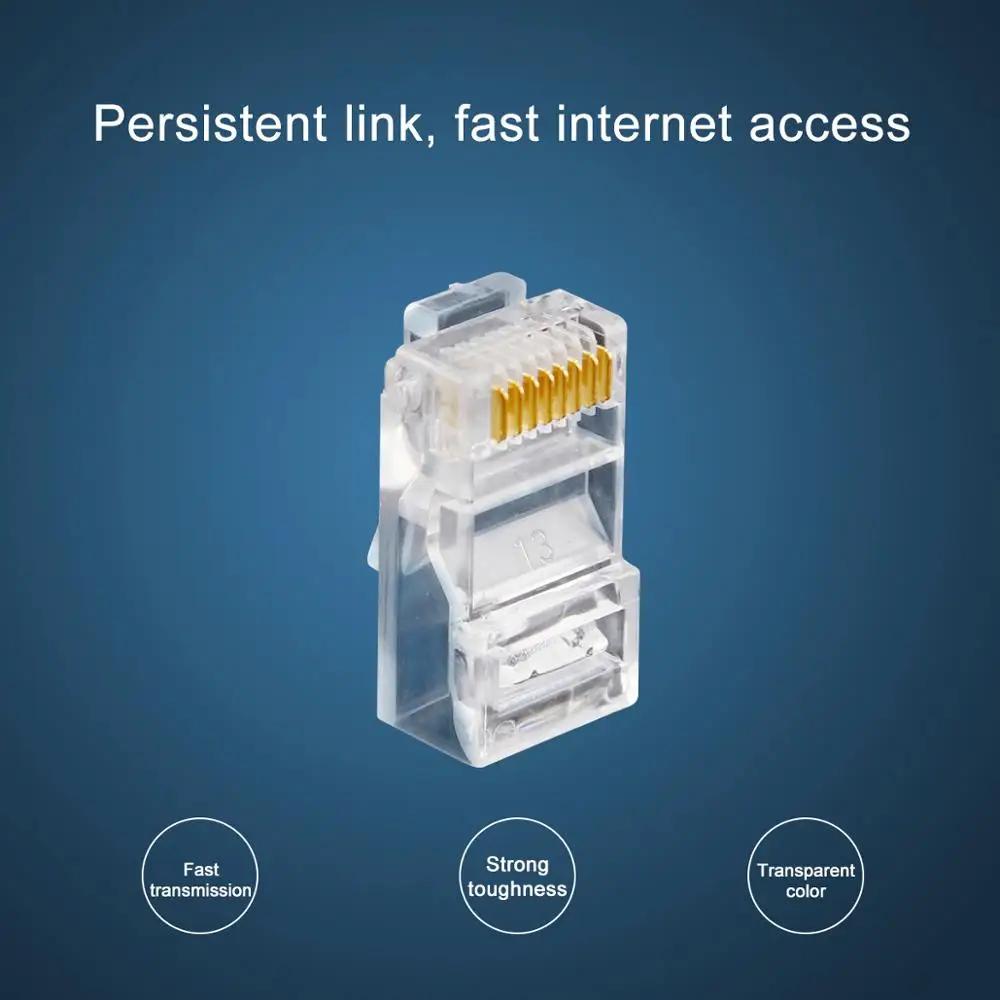 JRGK 50/100 Cat5 Cat6 разъем RJ45 ez сетевой кабель штекер неэкранированный 8 Pin модульные UTP