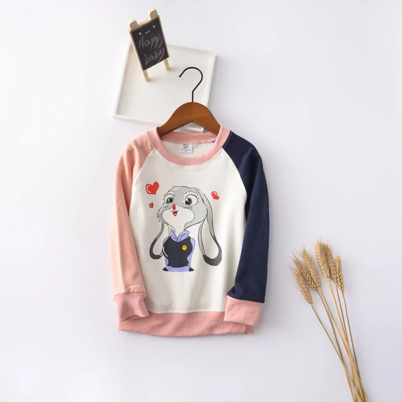 Thunderers New Fashion Children Long Sleeve Shirt Printed Cartoon Duck Girls Boys T-shirt Cotton Kids Blouses Clothes 3Y-7Y
