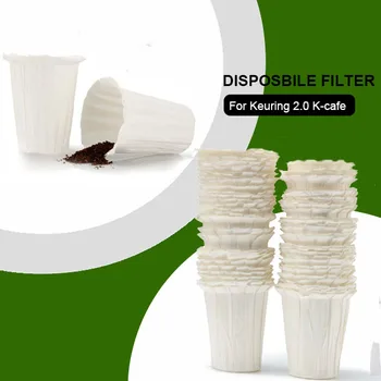 

For Keurig 2.0 100PCS Disposable Paper Filters Cups K-Cup 2.0 Fit Reusable K Cups Filters Fit manchine capsule